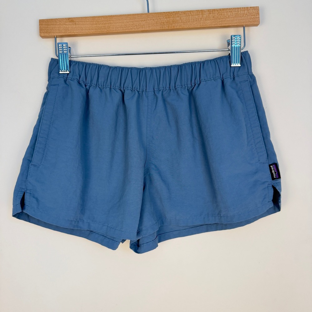 Patagonia Baggies Shorts Womens‎ XS Blue Nylon Mesh Lined Athletic Gorpcore